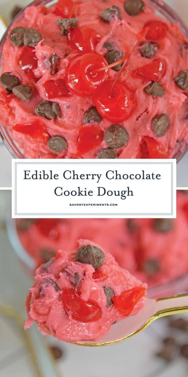 Edible cherry chocolate cookie dough for pinterest 