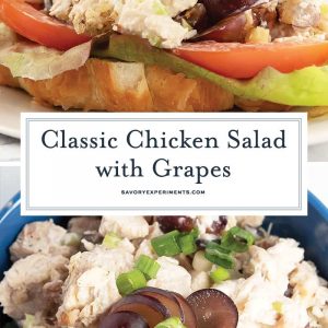 chicken salad with grapes collage