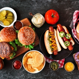 assorted foods on a table
