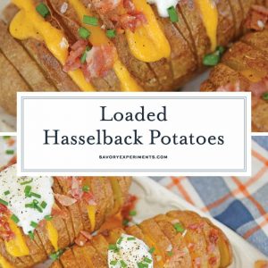 hasselback potatoes collage