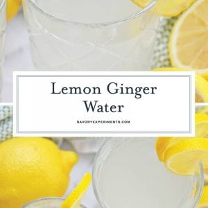 lemon ginger water collage of images