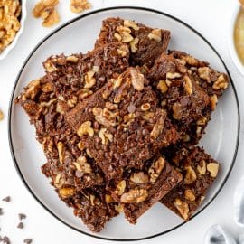 plate of applesauce brownies