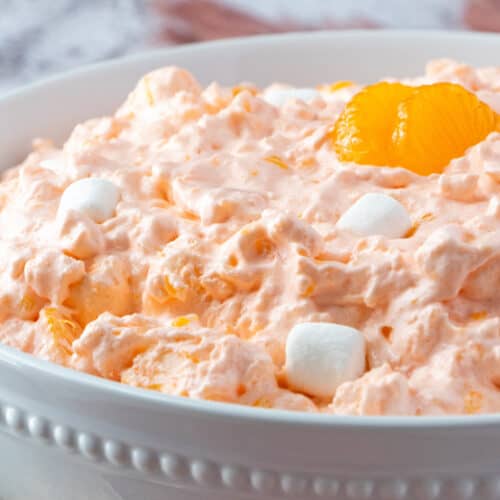 BEST Orange Fluff Salad Recipe - Only 6 Ingredients and 5 minutes!
