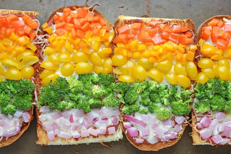 Rainbow French Bread Pizza Recipe 