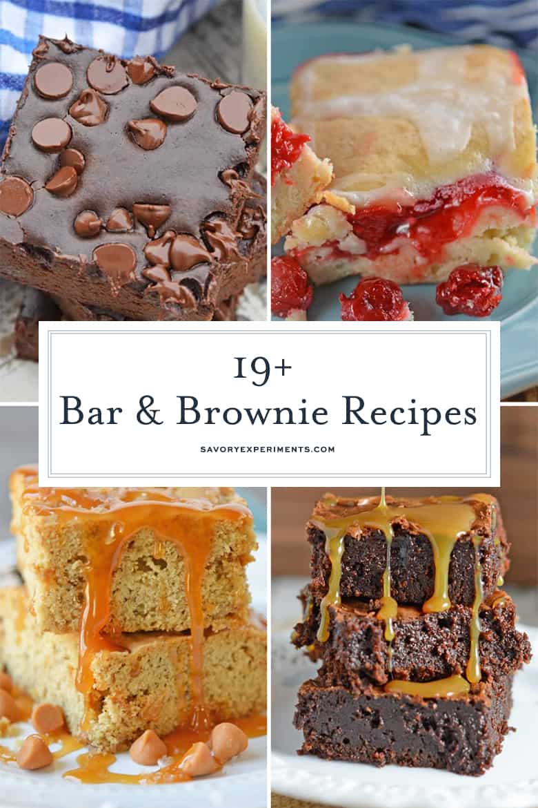 collage of brownie and bars