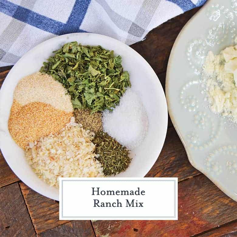 Bowl of dry ranch mix 