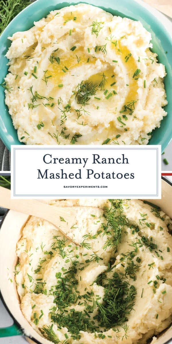 mashed potatoes with butter and herbs