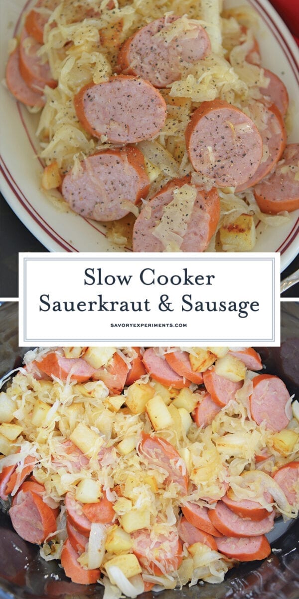 Crock Pot Sauerkraut and Sausage for Pinterest
