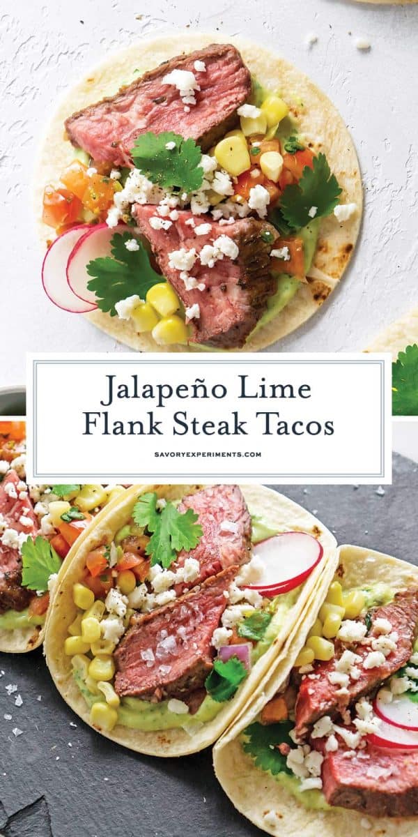 Jalapeno Lime Flank Steak Tacos 