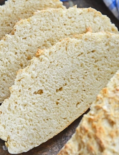 slices of no yeast 2 ingredient bread