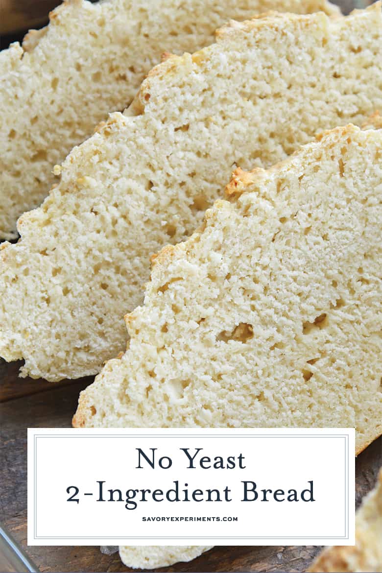 Close up of no yeast bread for pinterest 