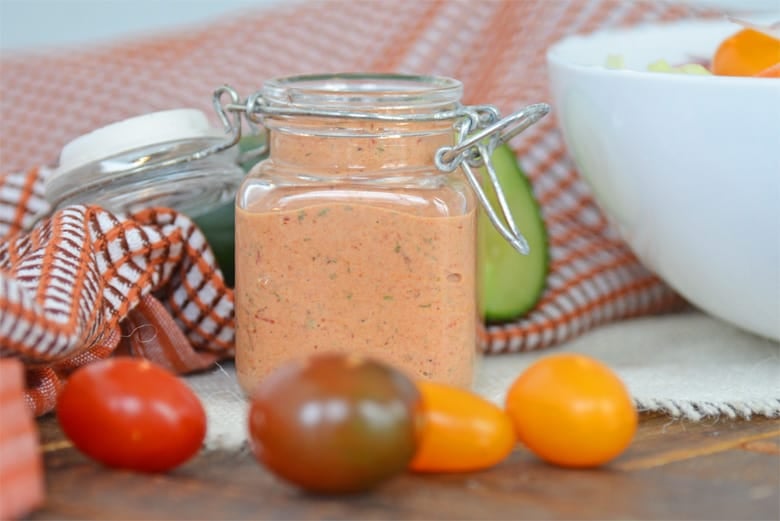 container of chipotle dressing  