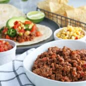 taco meat with tacos