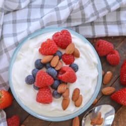 bowl of yogurt with fruit