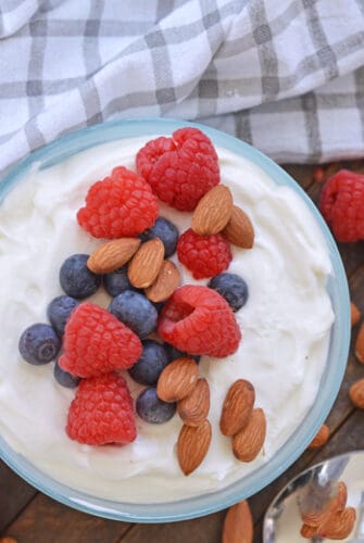 bowl of yogurt with fruit