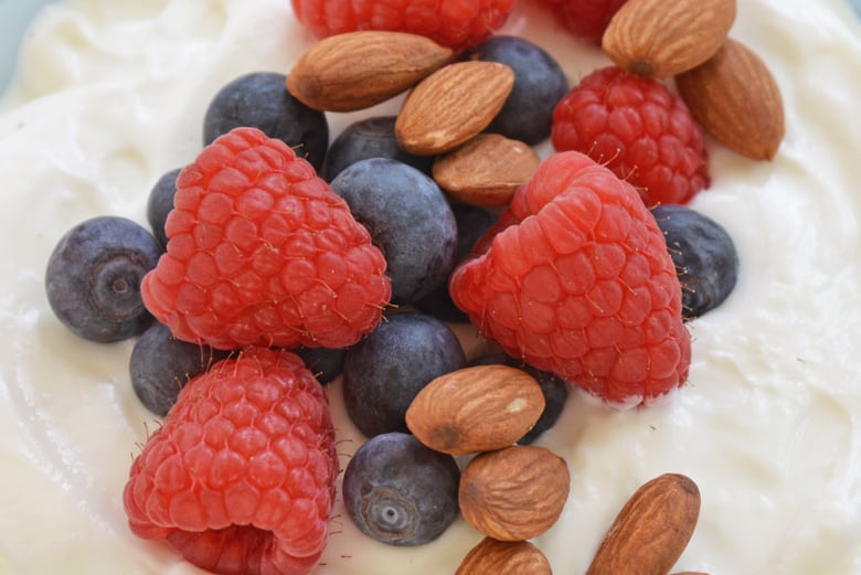 close up of homemade yogurt 