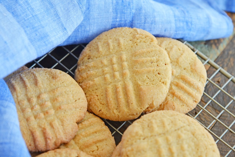 close up of classic peanut butter cookie 