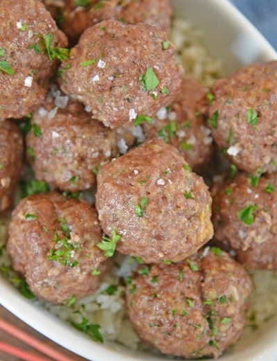 bowl of ranch cocktail meatballs