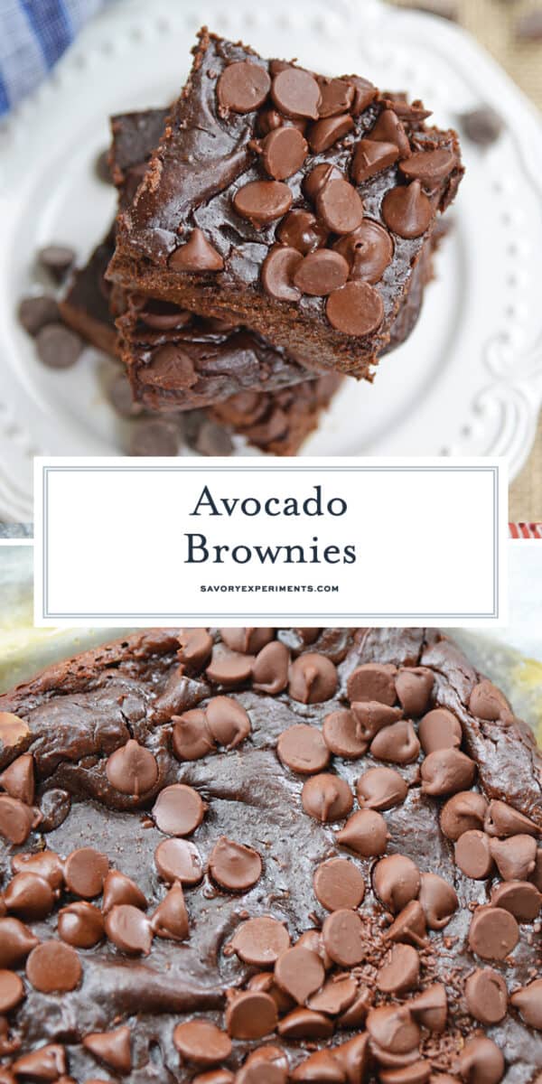 flourless avocado brownies for Pinterest 