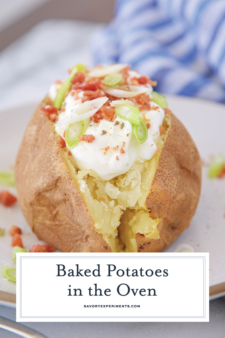 Close up of loaded baked potato 