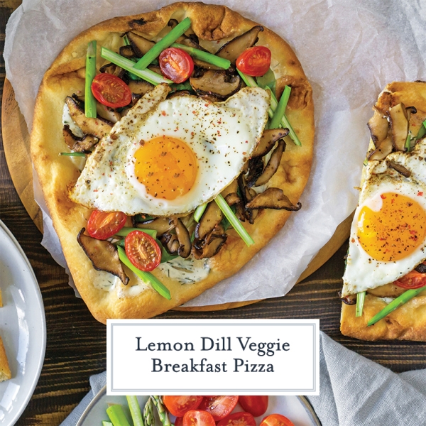 Lemon Dill Vegetable Breakfast Pizza Healthy Breakfast Idea