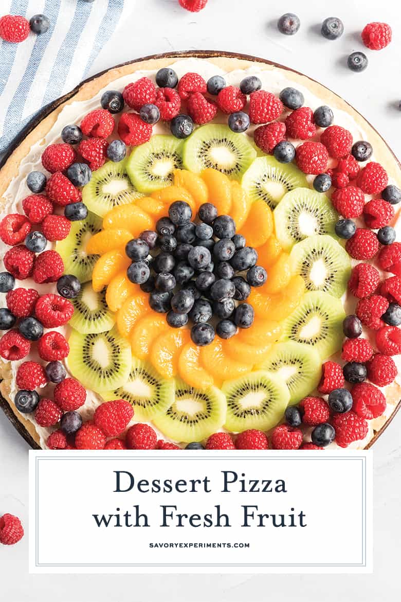 fresh fruit dessert pizza  