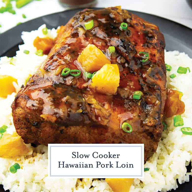 Hawaiian Pork Loin on a serving platter 