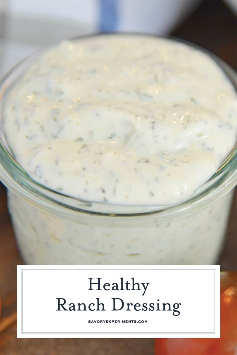close up of healthy ranch dressing 