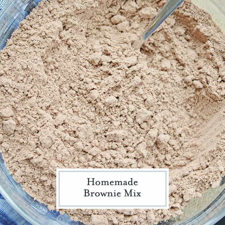 bowl of dry brownie mix 