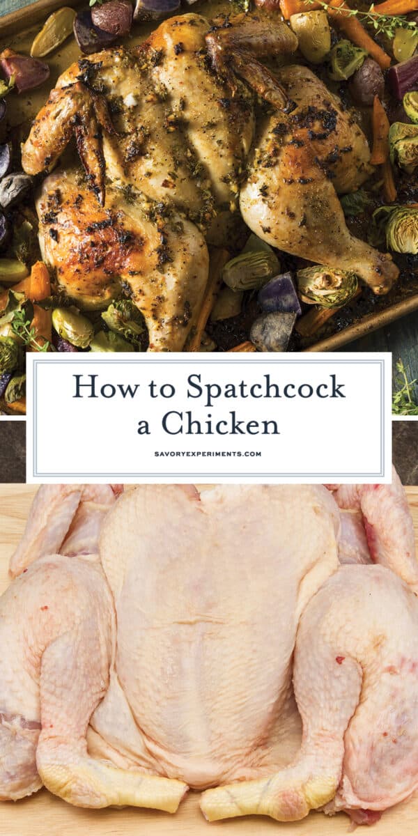 how to spatchcock a chicken for pinterest 