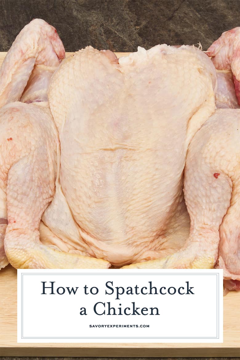 Raw spatchcocked chicken for pinterest 