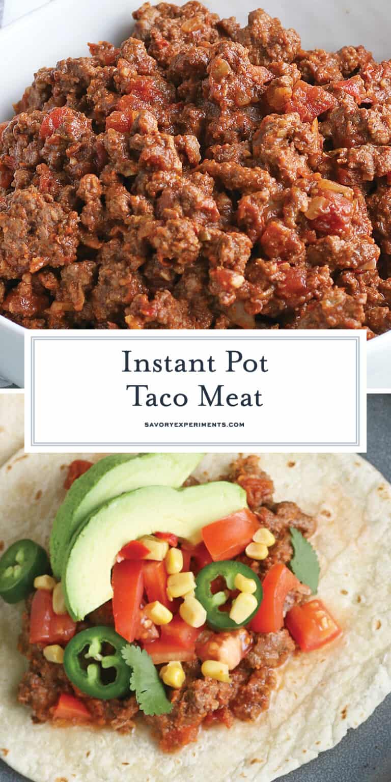 3 Ingredient Instant Pot Taco Meat - Easy Ground Beef for Tacos!