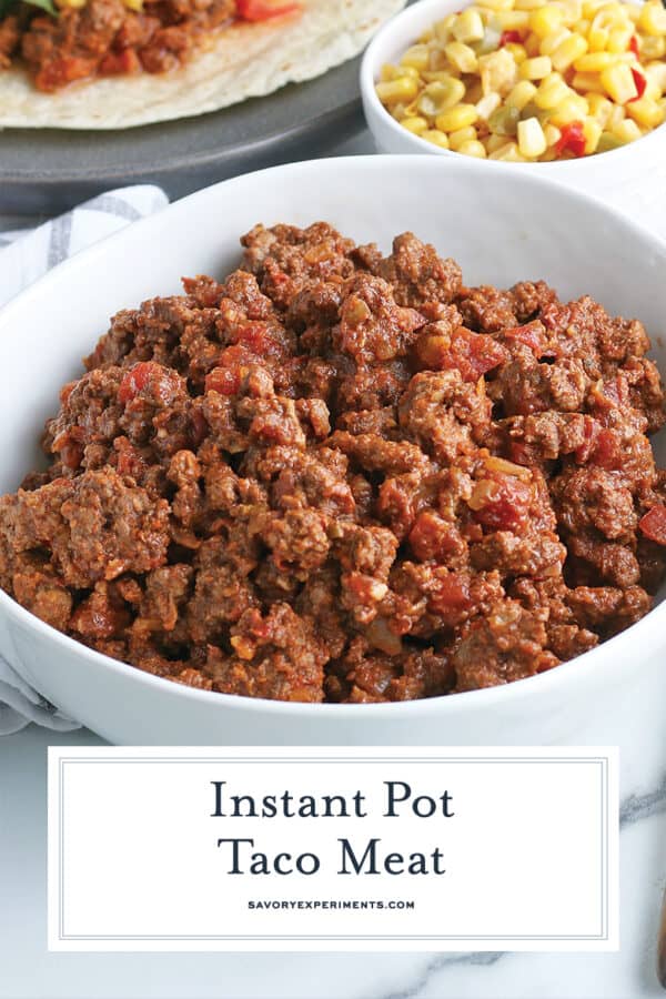 3 Ingredient Instant Pot Taco Meat Easy Ground Beef for Tacos!