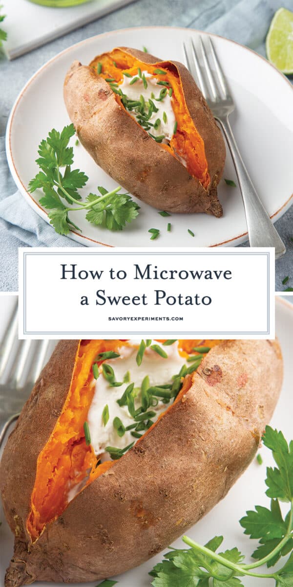 how to microwave a sweet potato for Pinterest 