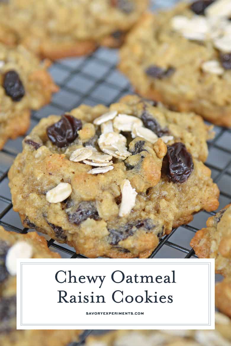 chewy oatmeal raisin cookies for pinterest 