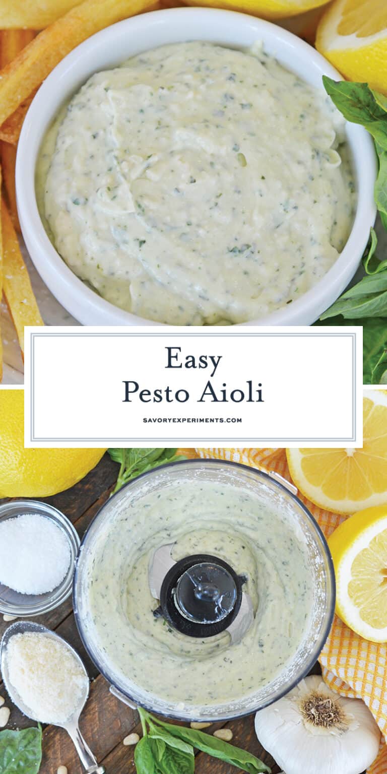 QUICK & EASY Basil Pesto Aioli for Dipping and Sandwiches
