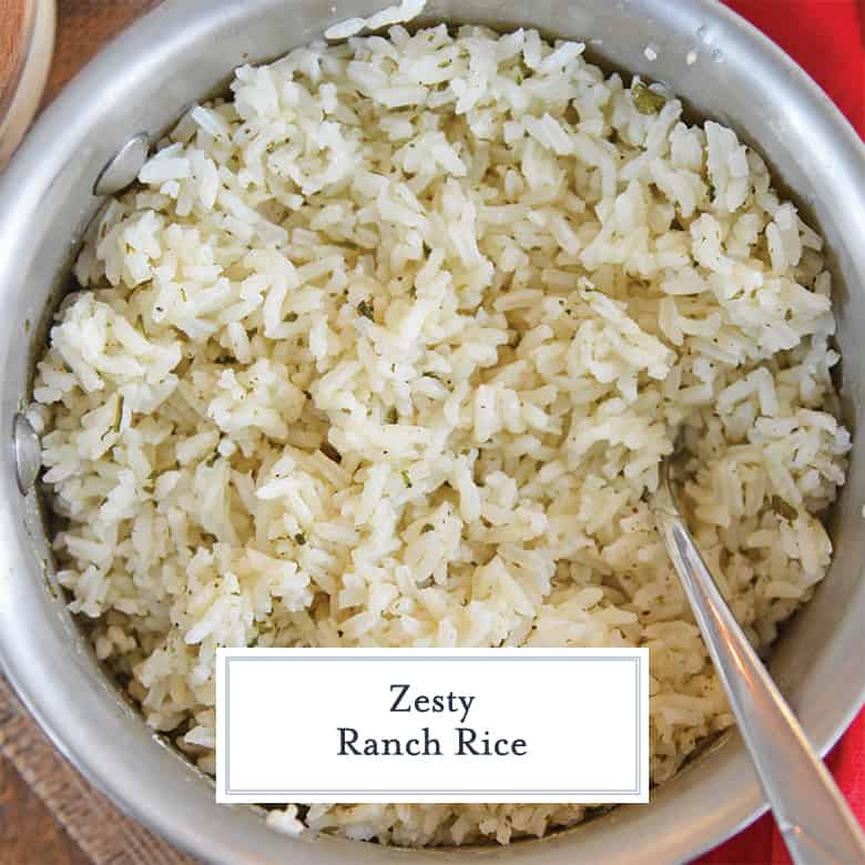 Ranch rice in a saucepan 