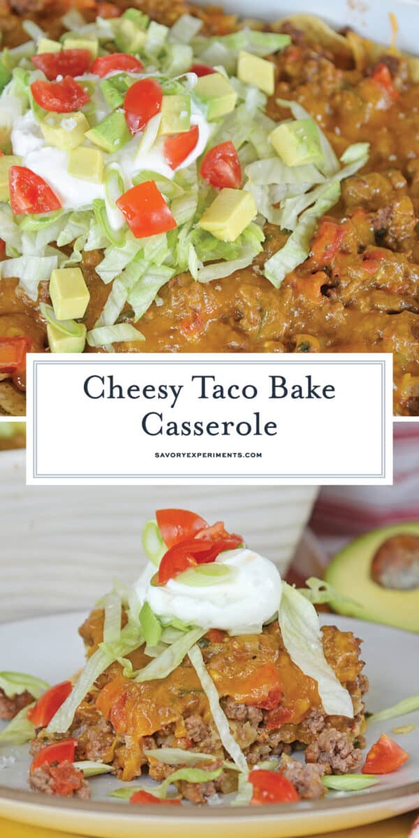 taco bake casserole for Pinterest