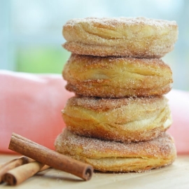 stack of air fryer donuts
