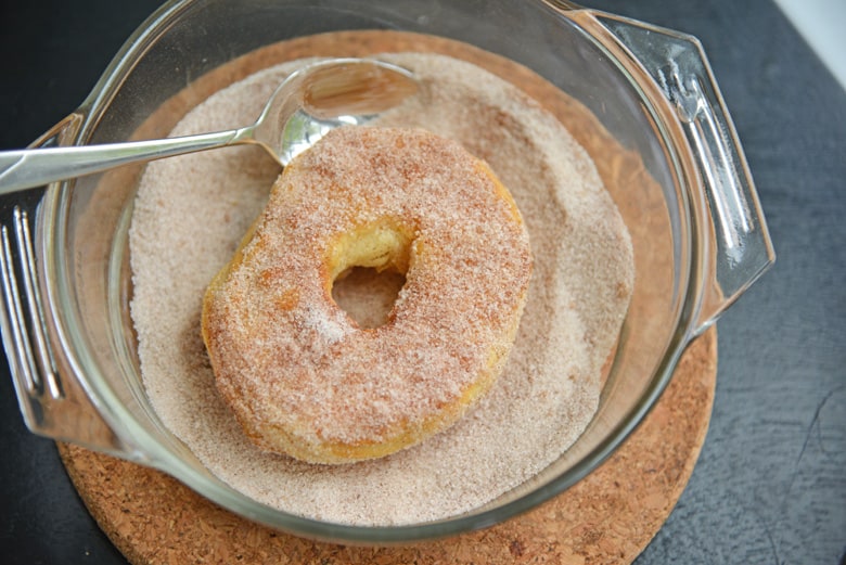 homemade cinnamon sugar donut