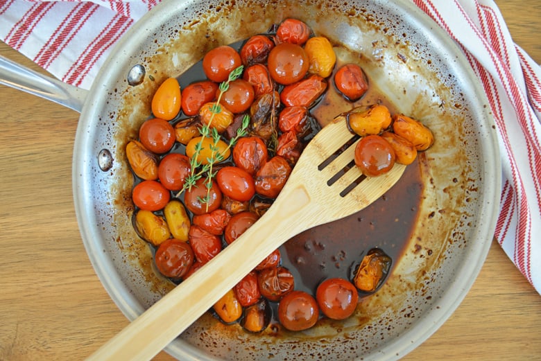 roasted tomatoes in balsamic vinegar 