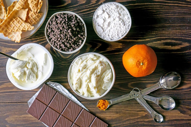 ingredients for cannoli dip 