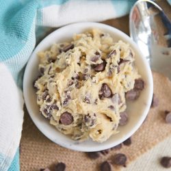 overhead of edible cookie dough