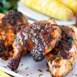 grilled honey mustard chicken on a plate