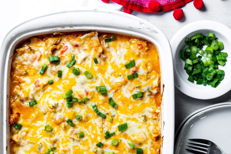 king ranch chicken casserole with green onions 