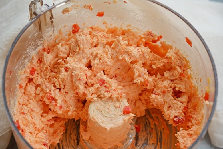 pimento cheese spread in the food processor 