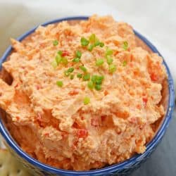 bowl of pimento cheese dip