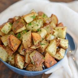 bowl of crispy ranch roast potatoes