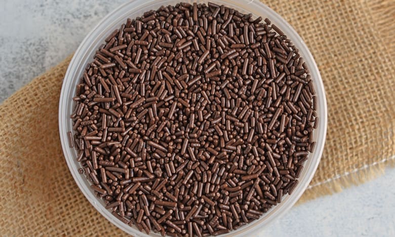 bowl of chocolate sprinkles 