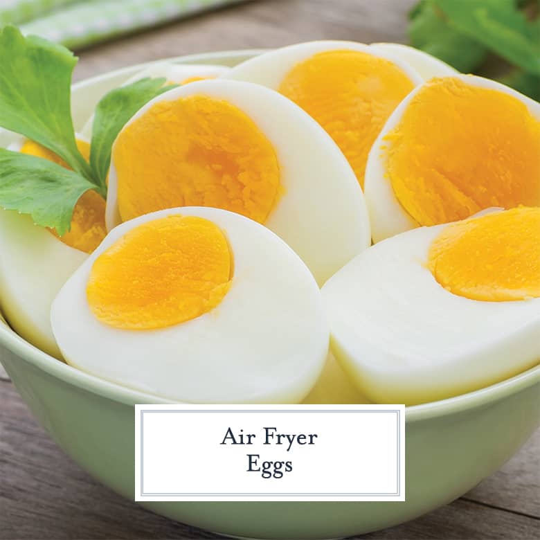 Close up of soft boiled air fryer eggs 